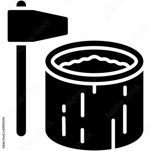 Usu or Mochi pestle icon, Japanese New Year related vector