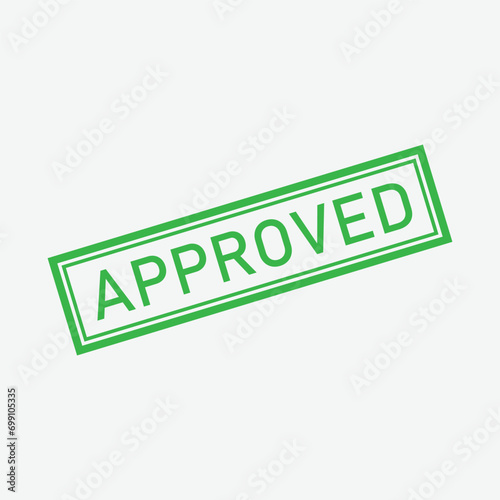 Approval rubber stamp icon vector logo design template