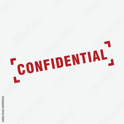 Confidential rubber stamp icon vector flat style