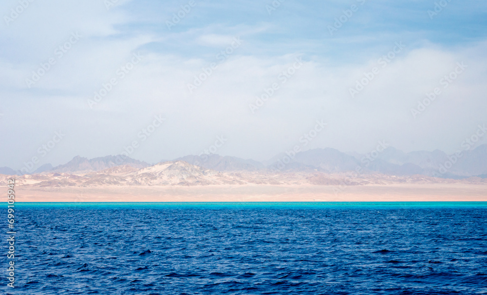 Red Sea and rocky coast in Egypt