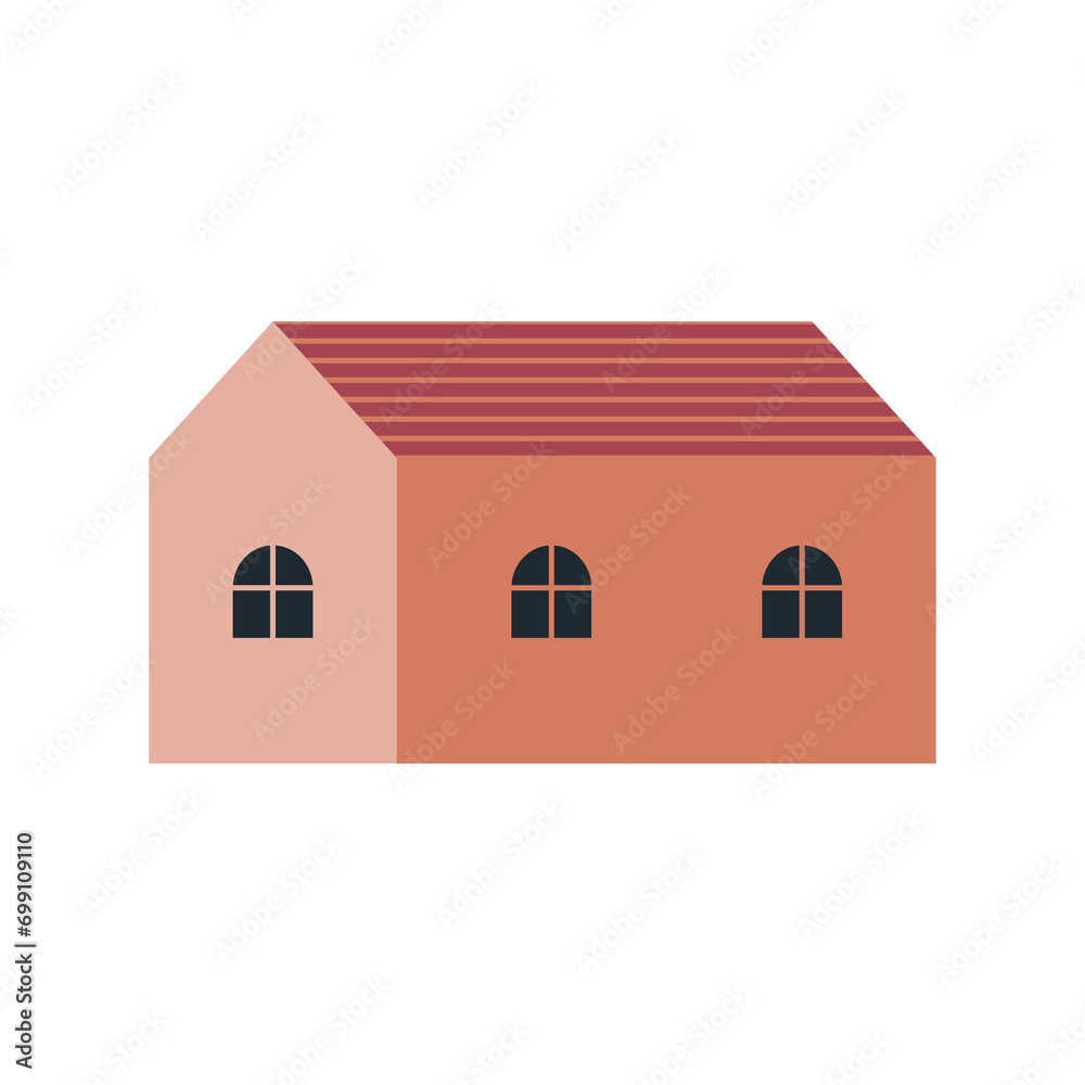 Simple color house. Modern flat Illustration on transparent background Simple color house. Modern flat Illustration on transparent background
