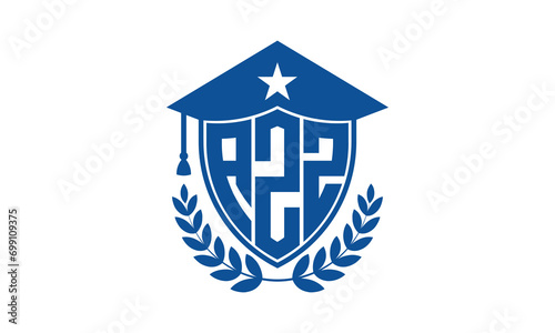 AZZ three letter iconic academic logo design vector template. monogram, abstract, school, college, university, graduation cap symbol logo, shield, model, institute, educational, coaching canter, tech photo