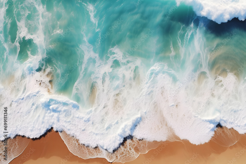 Obraz premium blue beach background.