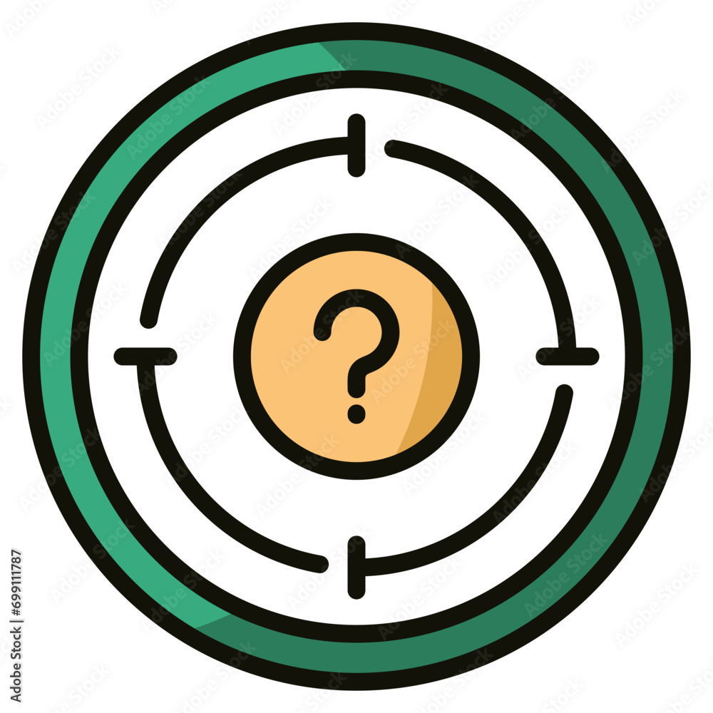 Quiz Target Icon Element For Design