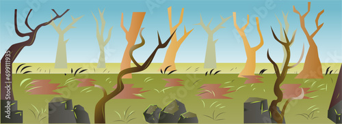 2D Side Scrolling Forest Game Background and Wallpapers