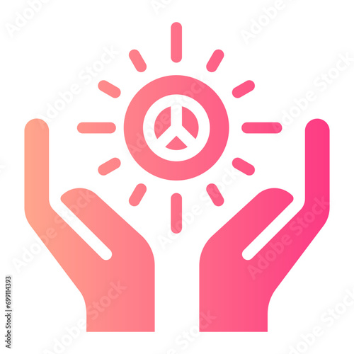 peace gradient icon