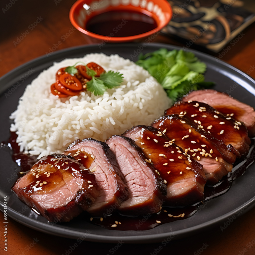 Cantonese Culinary Elegance: Roasted Meat Rice Delight Cantonese Culinary Elegance: Roasted Meat Rice Delight