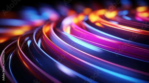 futuristic, background, technology, abstract, network, line, light, connection, communication, future. hi-end image background abstract wave red, blue light for technology banner generate via AI. photo