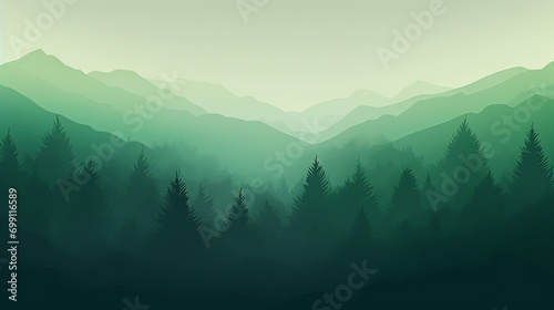 A simple gradient background of green color and forest color  © Zain