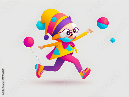 Design cartoon characters in a fun  colorful style with unique poses  bright colors  simple shapes  and clean lines. High quality vector format  detailed and eye-catching  isolated white background.