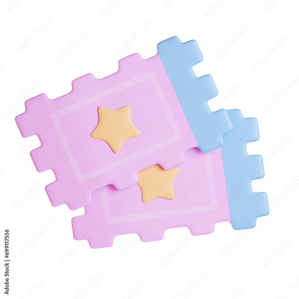 Fototapeta premium Coupon 3D Illustration