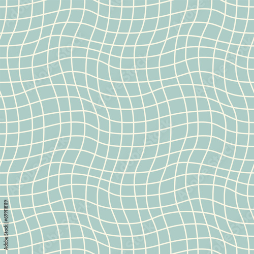 Seamless geometric pattern with woven wavy lines photo