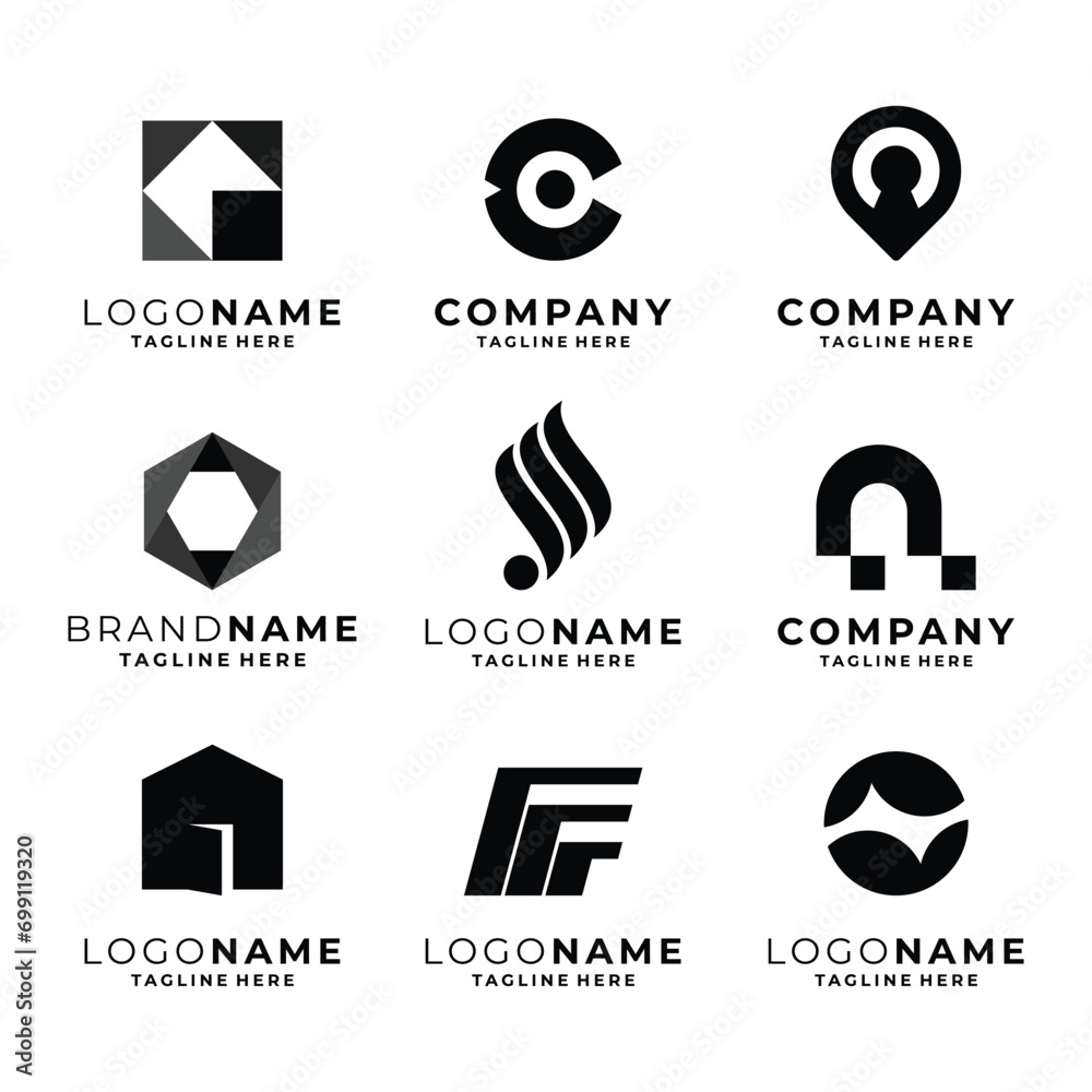 Set of modern logo template Set of modern logo template