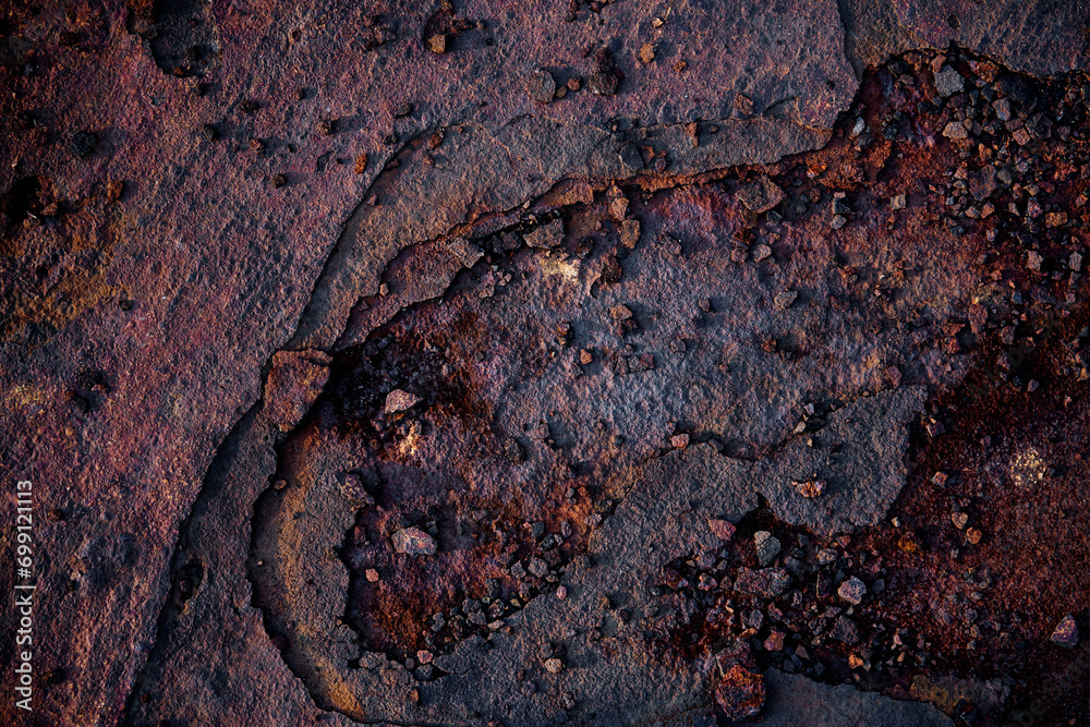 Naklejka premium Purple brown Rusty textured background