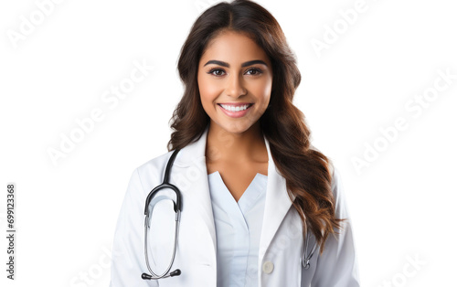 Scrubbed Serenity of a Caring Doctor On Transparent Background