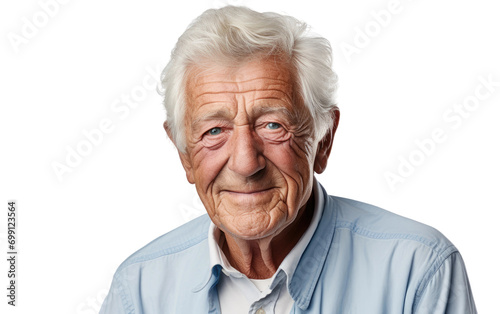 Elderly Boy's Smile On Transparent Background