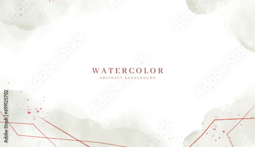 Abstract horizontal watercolor background. Neutral light colored empty space background illustration
