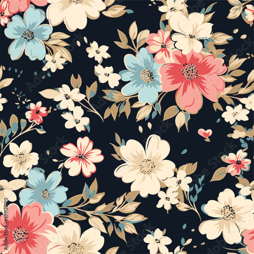 1950s floral pattern