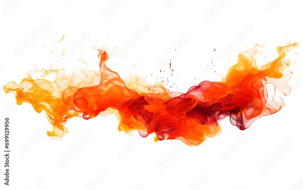 Depiction Blazing Orange and Red Flames Isolated on Transparent Background PNG.