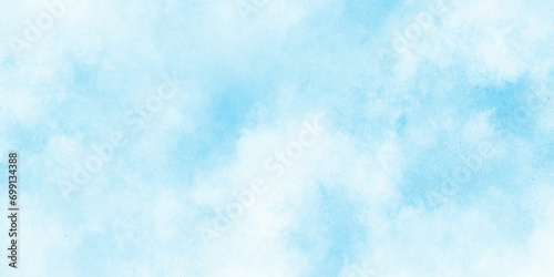 Close up of a sky-blue Watercolor Texture. Artistic Background. distressed old textured painted design with blue chill, cadet blue and pastel blue colors. photo