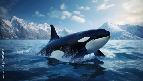 orca whale in water