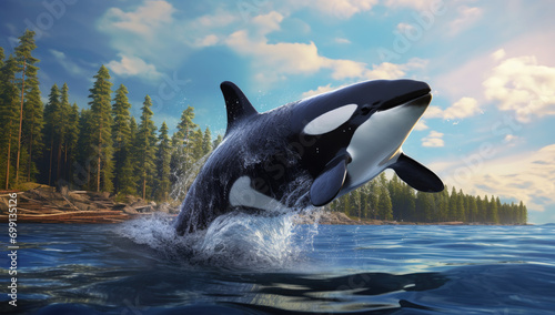 orca whale in water © Kien
