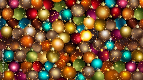 Vibrant Christmas ornament background  perfect for festive designs