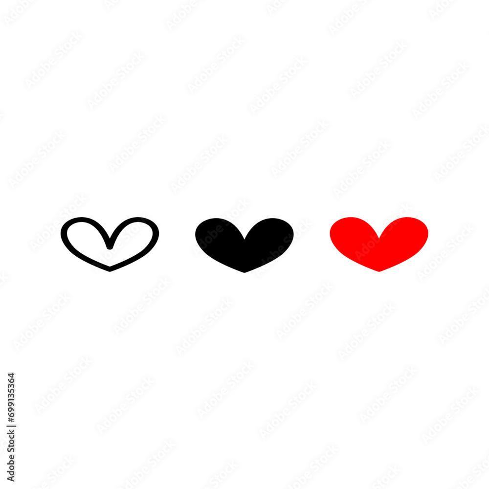 Symbol of Love Icon flat style modern design.