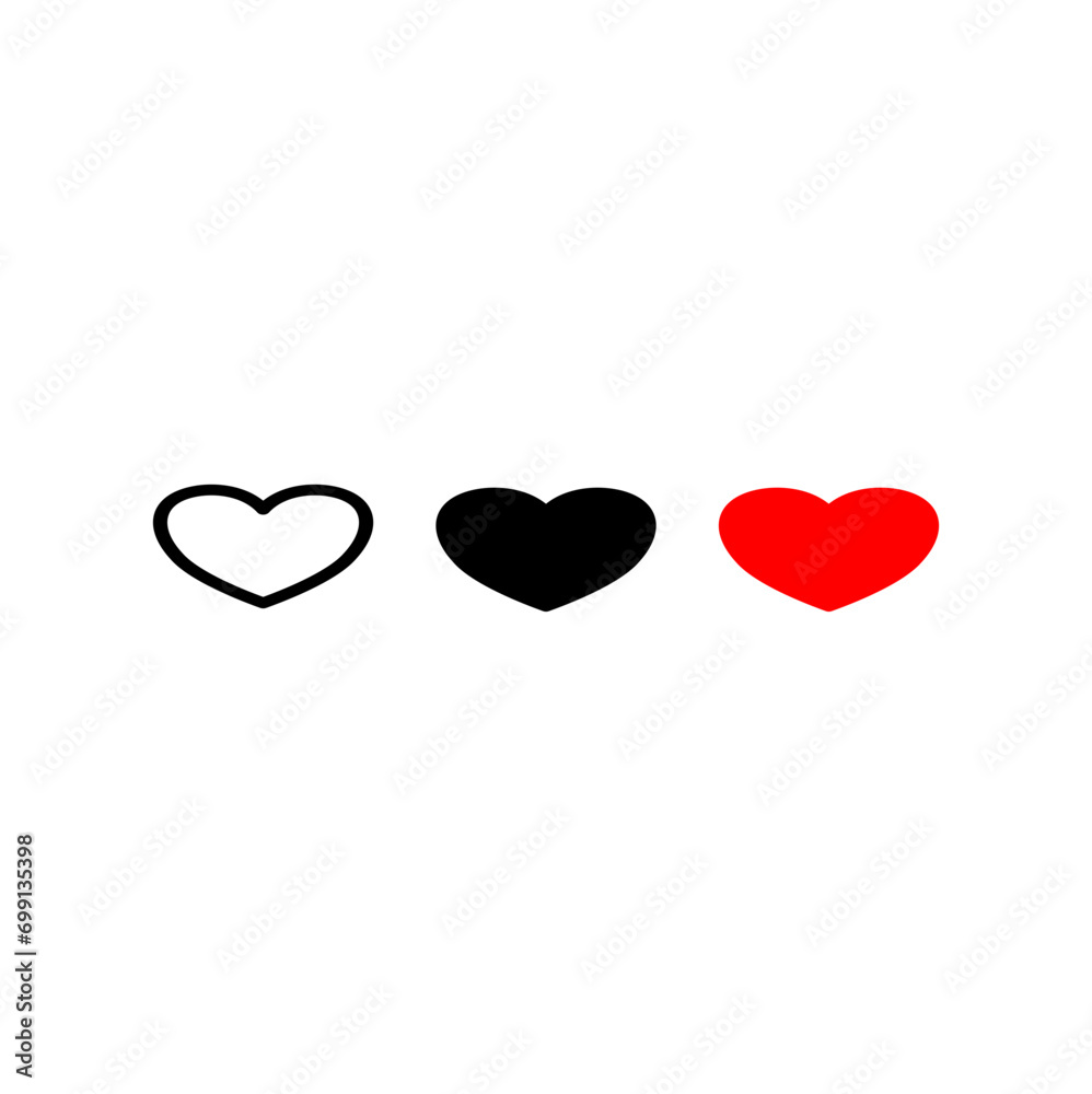 Symbol of Love Icon flat style modern design.