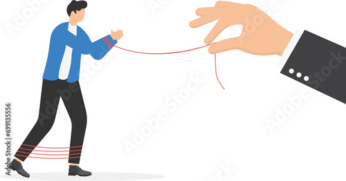 Power of business. Vector illustration competition business concept. Trapped, Problem, Risk, Boss, Flat business cartoon.

