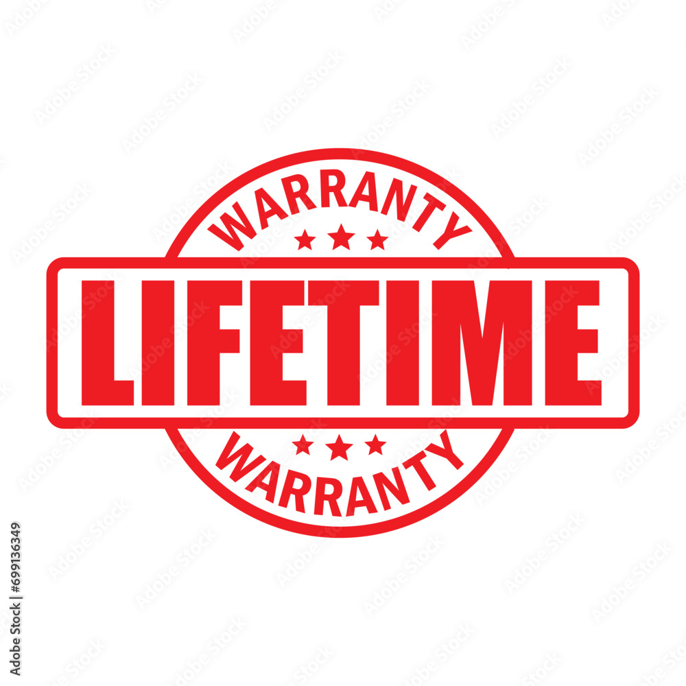 lifetime warranty sticker. guarantee sign and symbol. - obrazy, fototapety, plakaty 