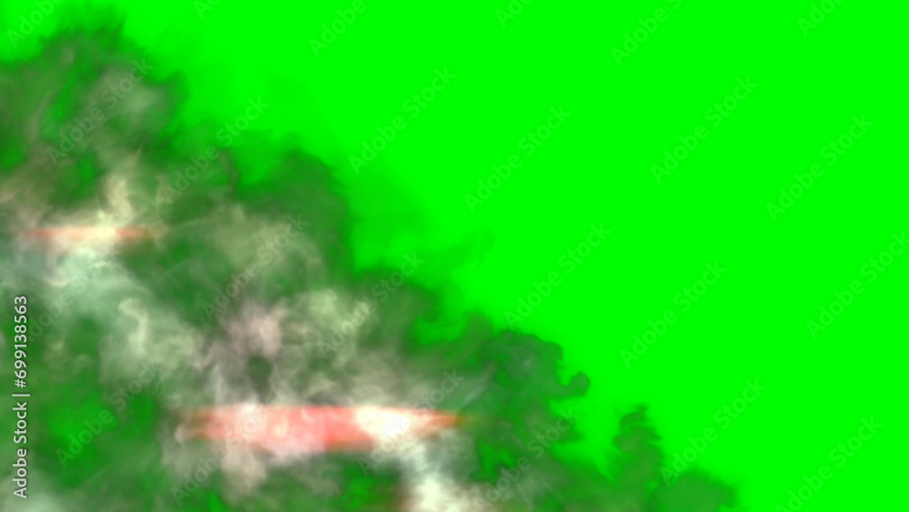 green and red smoke