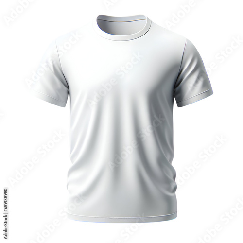 White Tshirt mockup isolated on transparent background