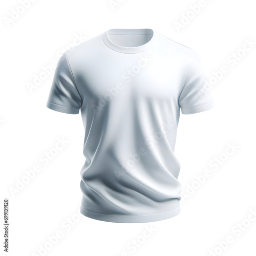 White Tshirt mockup isolated on transparent background © Ninja
