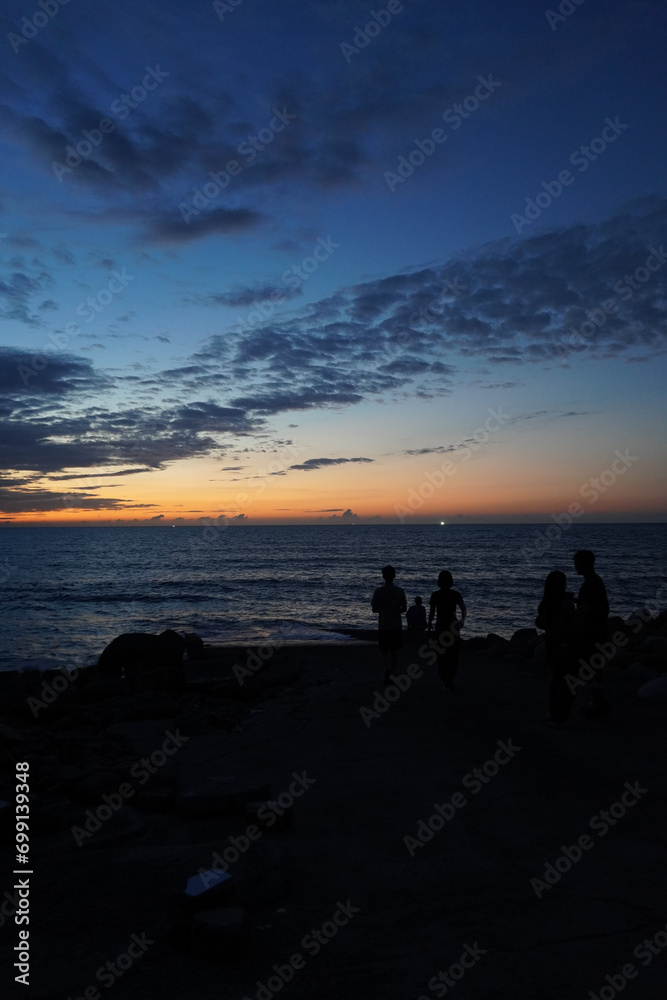 sunset on the beach