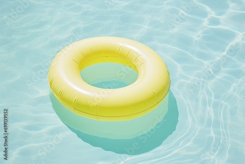 yellow lifebuoy in the pool