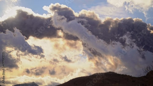 Etna Eruption in Sicily. Lava flow 