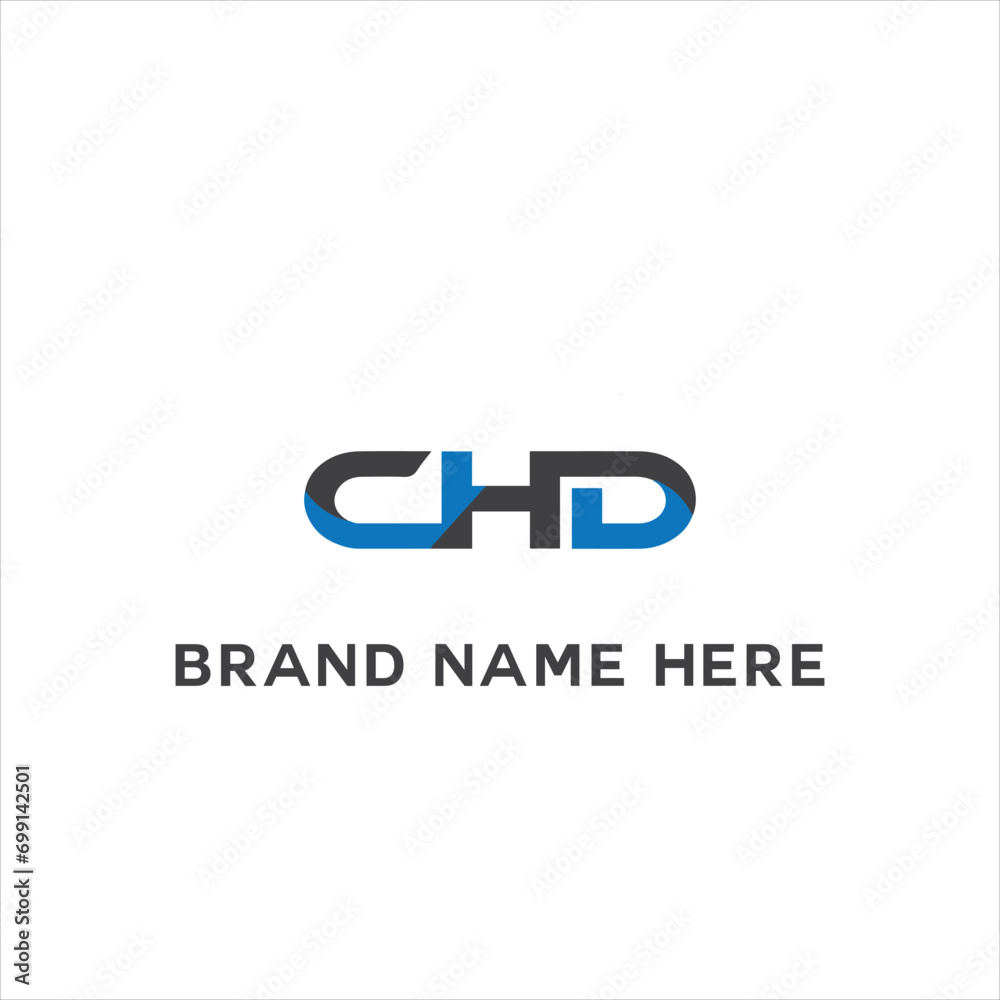 CHD logo. C H D design. White CHD letter. CHD, C H D letter logo design. Initial letter CHD linked circle uppercase monogram logo. C H D letter logo vector design.	
