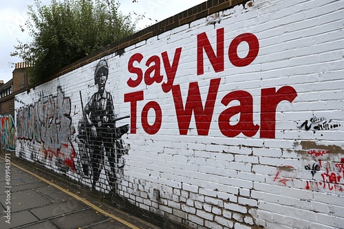 Colorful Protest: A Wall Transformed with the Urgent Message 