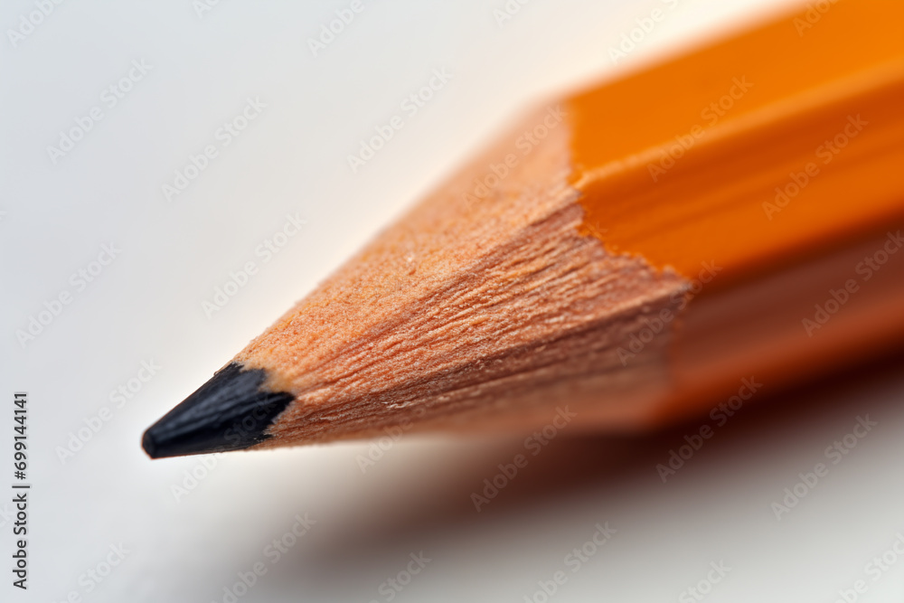 Obraz premium Pencil tip close-up. Black pencil lead for drawing. Generative AI