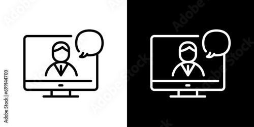 リモートでWEB会議するアイコン
