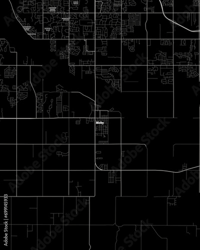 Bixby Oklahoma Map, Detailed Dark Map of Bixby Oklahoma