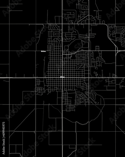 Altus Oklahoma Map  Detailed Dark Map of Altus Oklahoma
