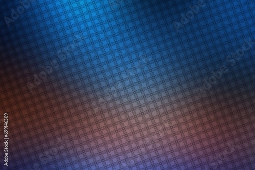 Abstract background with a pattern of squares in blue and orange colors