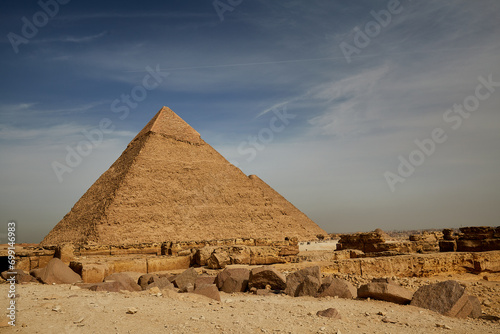 View of Khafre Pyramid in Giza