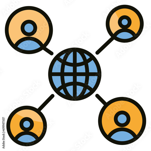 Global Reach Icon Element For Design