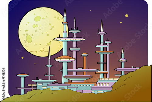 Imaginary space colony