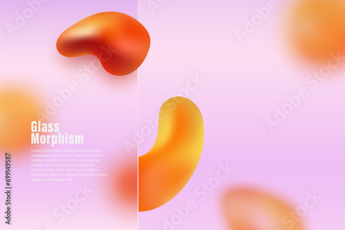 Canvas Print Background in glass morphism style