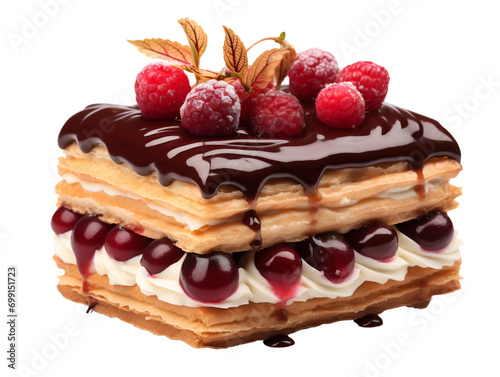 Pastry cake, isolated on a transparent or white background