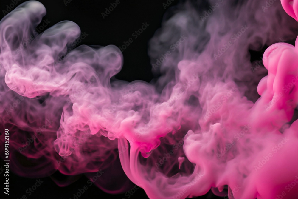 Forma abstrata e fluida de fumaça cor-de-rosa muito densa. Forma abstrata e fluida de fumaça cor-de-rosa muito densa.
